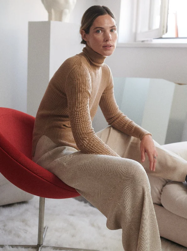 Austėja Merino Wool Turtleneck - Nutmeg