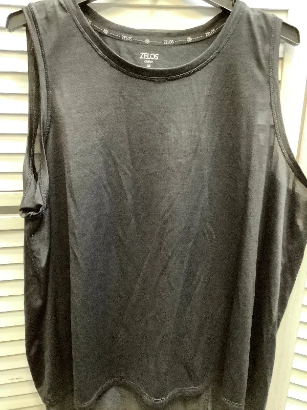 Black Athletic Tank Top Zelos, Size 3x