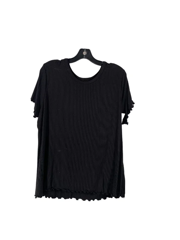 Black Blouse Short Sleeve Time And Tru, Size Xl