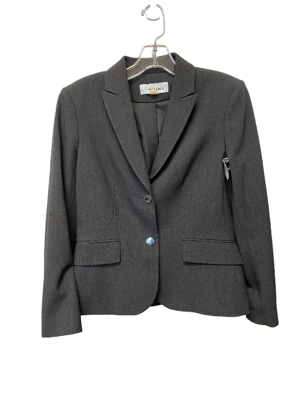 Blazer By Calvin Klein In Grey, Size: 2