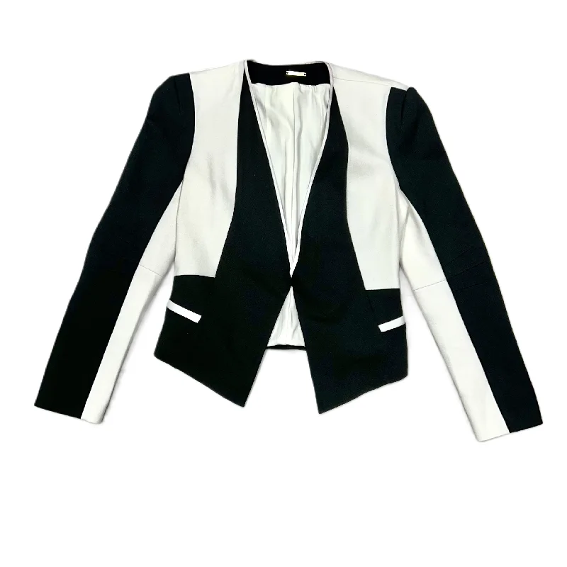 Blazer Designer By Rebecca Minkoff In Black & White, Size: Xs