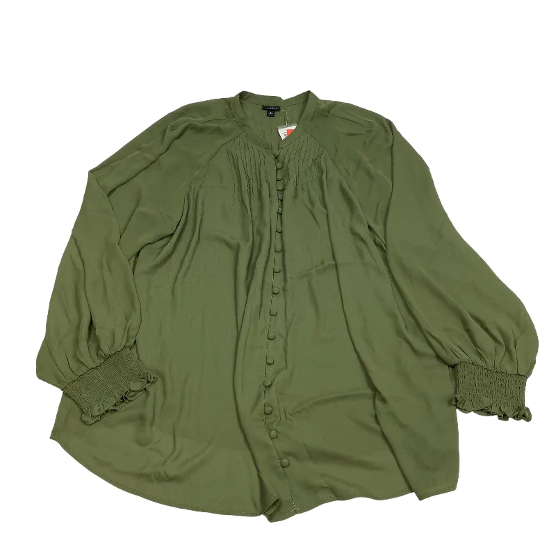 Green Blouse Long Sleeve Torrid, Size 4x