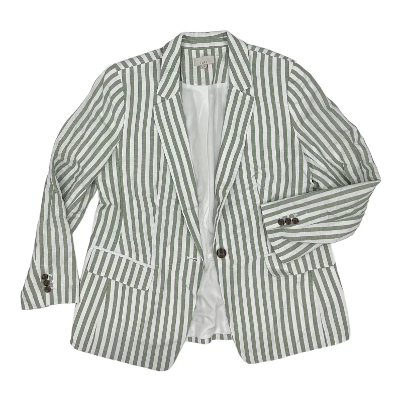 GREEN & WHITE BLAZER by LOFT Size:L