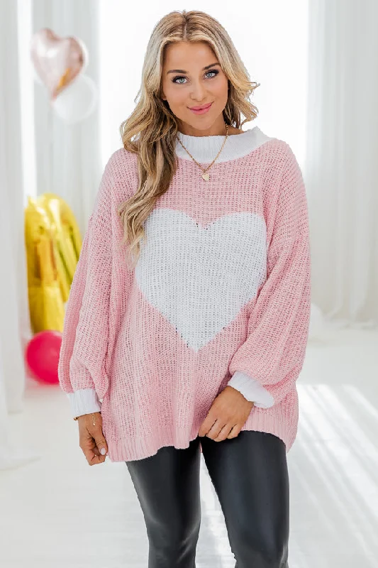 Heal Your Heart Pink Heart Sweater FINAL SALE