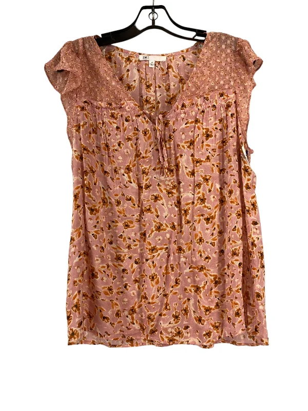 Pink Blouse Short Sleeve Dr2, Size M