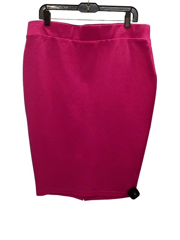 Pink Skirt Midi Torrid, Size 1x