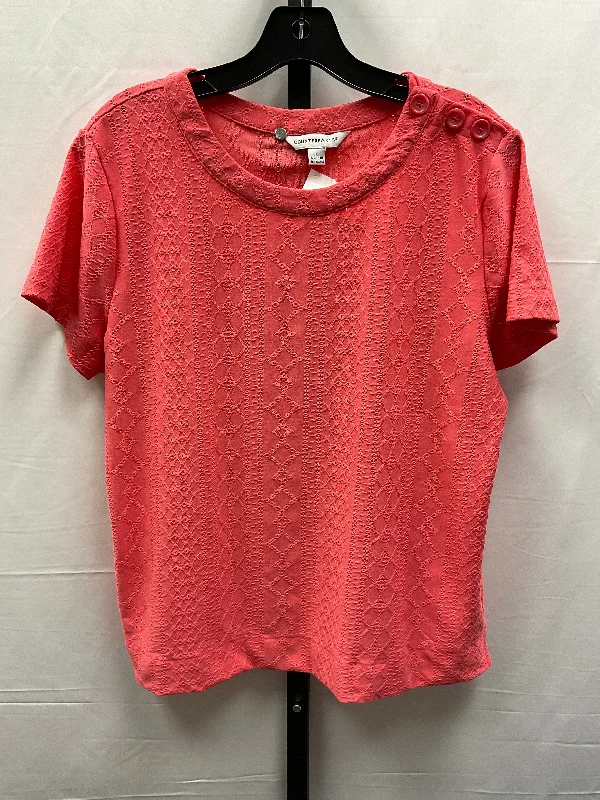 Pink Top Short Sleeve Counterparts, Size L