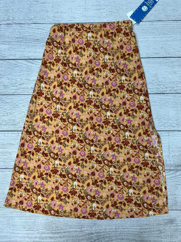 Skirt Maxi By Loft In Orange, Size: Petite  Medium