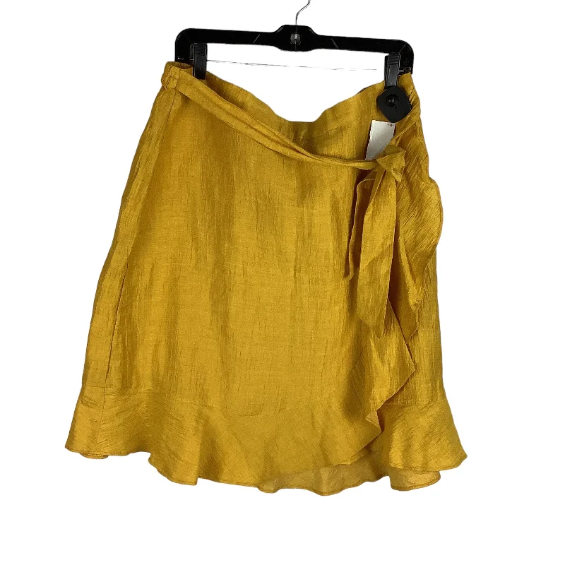 Skirt Mini & Short By Anthropologie In Yellow, Size: Xl