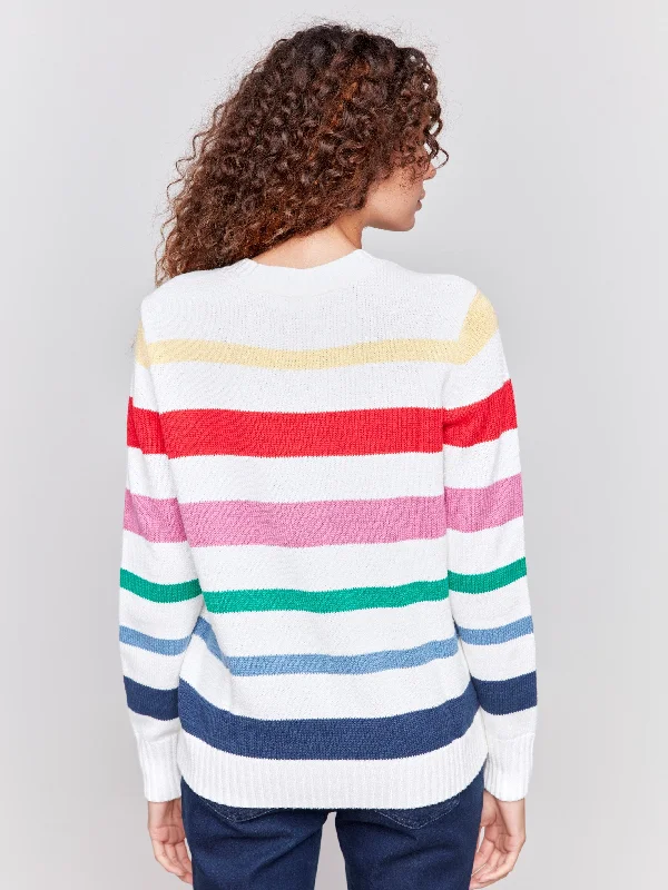 Striped Cotton Sweater - Multicolor