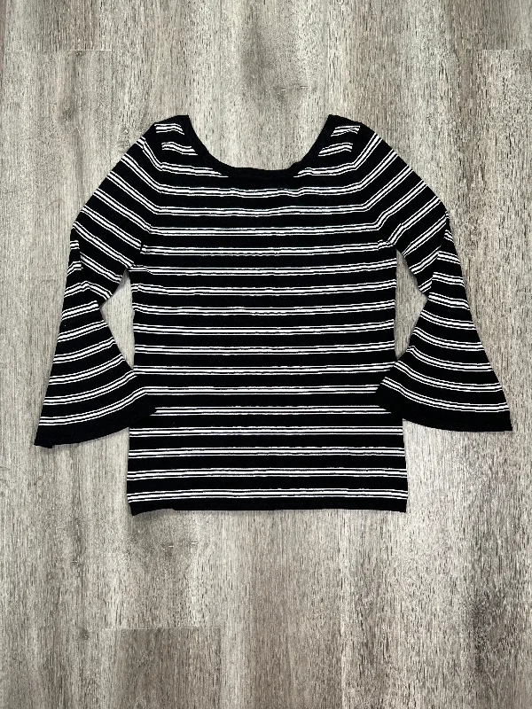 Striped Pattern Blouse Long Sleeve White House Black Market, Size S