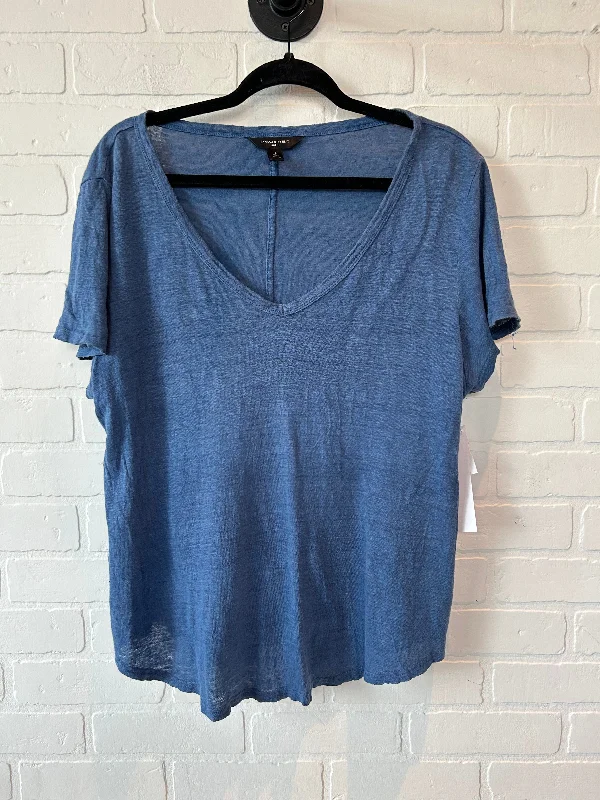 Top Short Sleeve By Banana Republic In Blue, Size: L