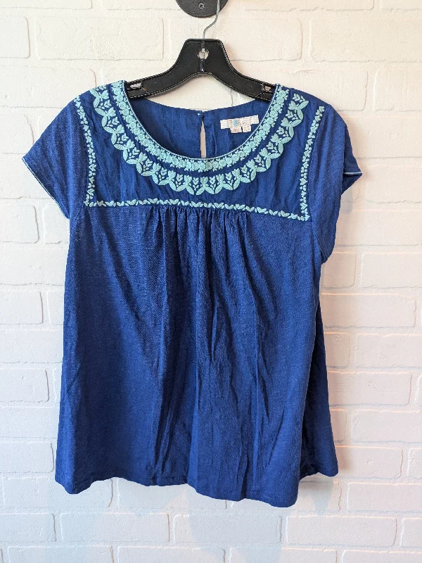 Top Short Sleeve By Boden In Blue, Size: M