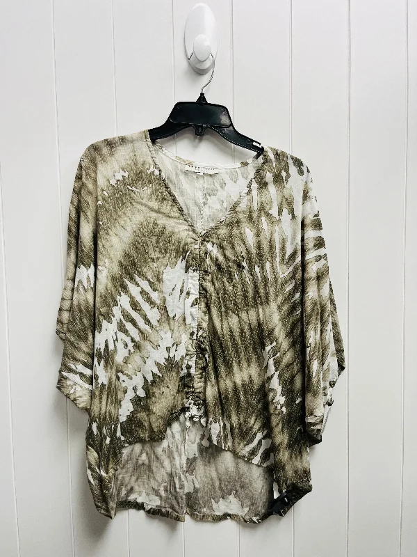 Top Short Sleeve By Bryn Walker In Brown, Size: Xl