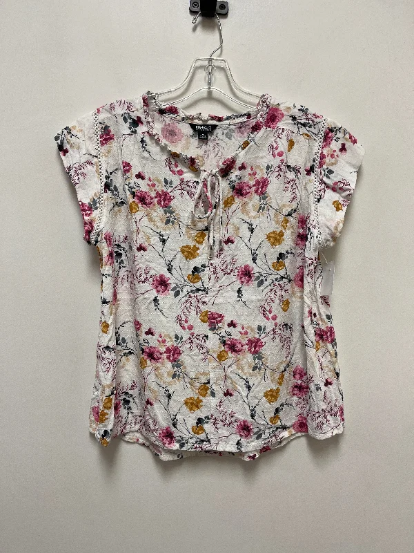 Top Short Sleeve By Buffalo David Bitton In Floral Print, Size: M