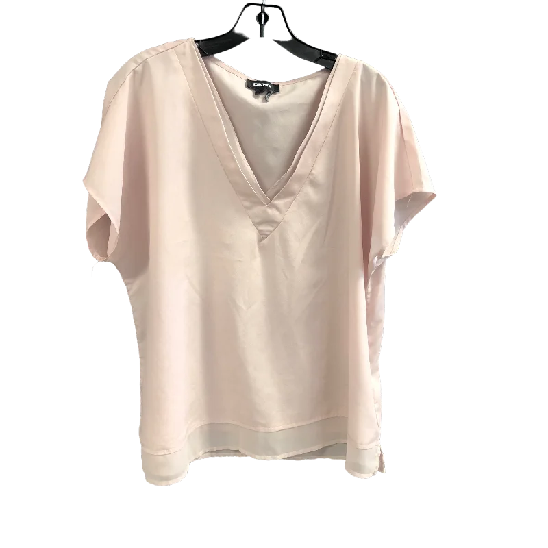 Top Short Sleeve By Dkny In Pink, Size: Xl