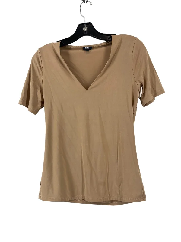 Top Short Sleeve By Express In Brown, Size: S