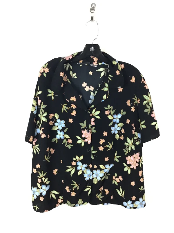 Top Short Sleeve By Fashion Bug In Floral Print, Size: 1x