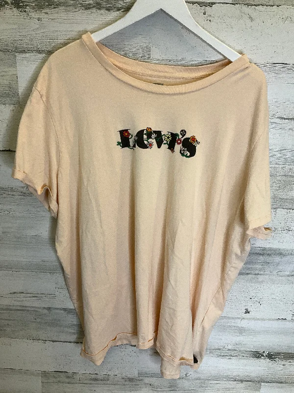 Top Short Sleeve By Levis In Peach, Size: 4x