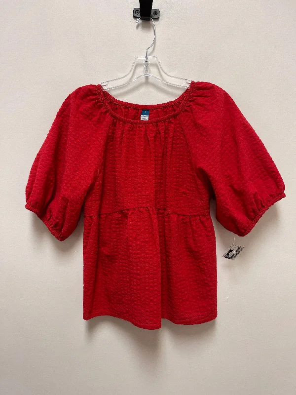 Top Short Sleeve By Old Navy In Red, Size: M