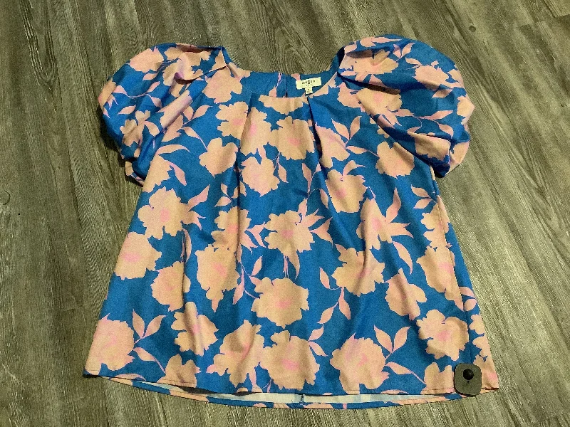 Top Short Sleeve By Umgee In Floral Print, Size: M