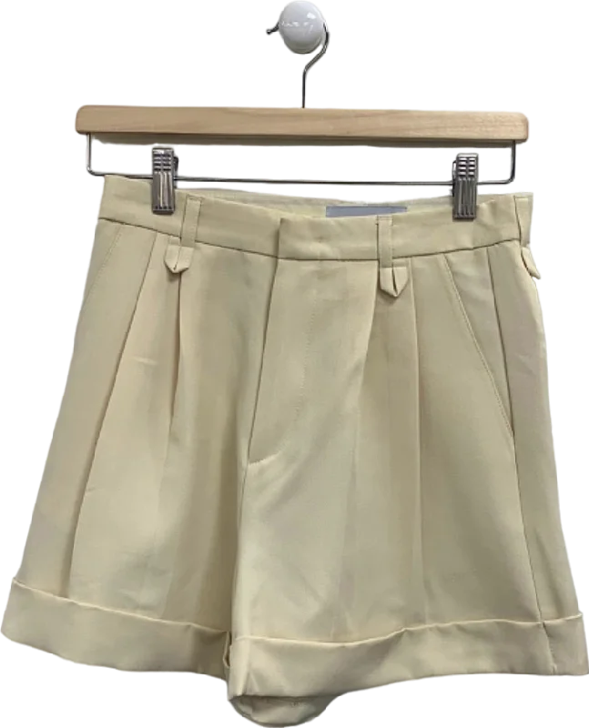 De Rococo Beige Pleated Shorts UK S