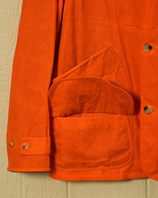 Gamekeeper Jacket in Signal Orange Waxed Canvas