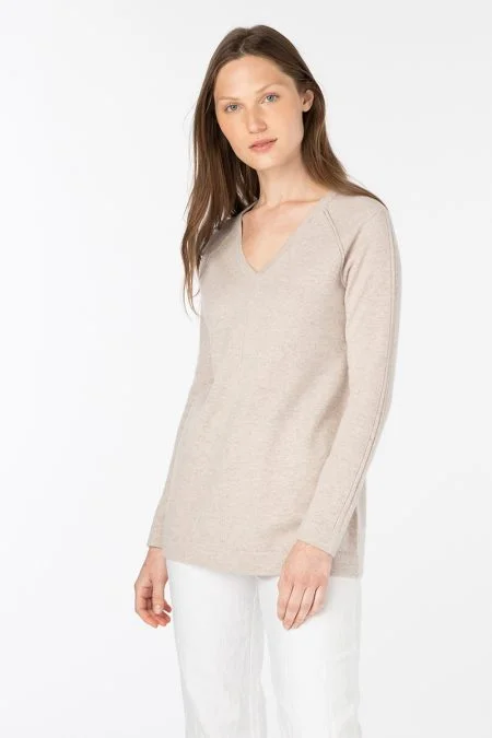 Kinross Cashmere Easy Raglan Vee