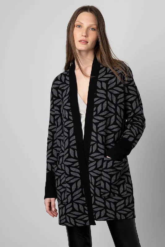 Kinross Cashmere Reversible Woodland Cardigan