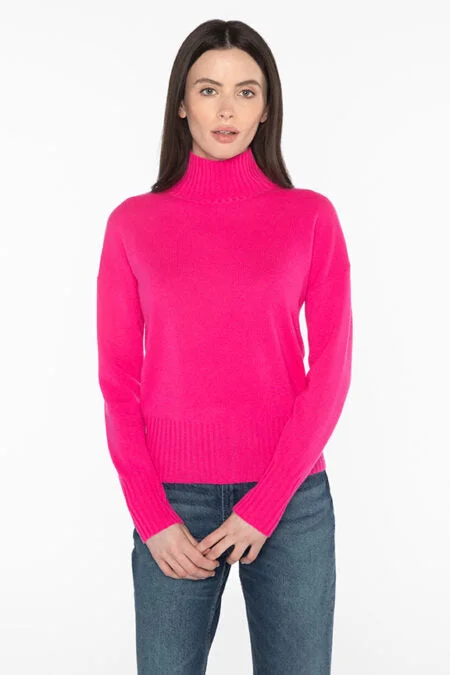 Kinross Cashmere Rib Funnel Pullover