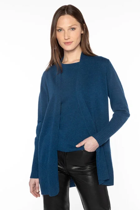 Kinross Cashmere Rib Trim Cardigan