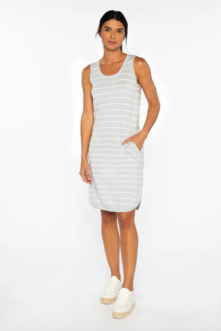 Kinross Cashmere Stripe Tank Dress