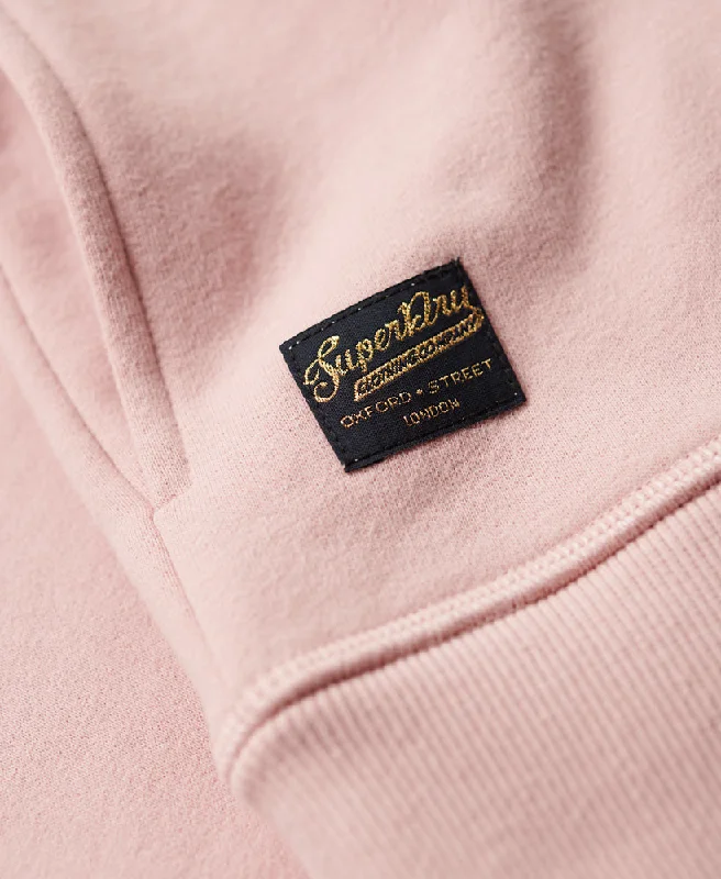 Luxe Metallic Logo Hoodie | Vintage Blush Pink