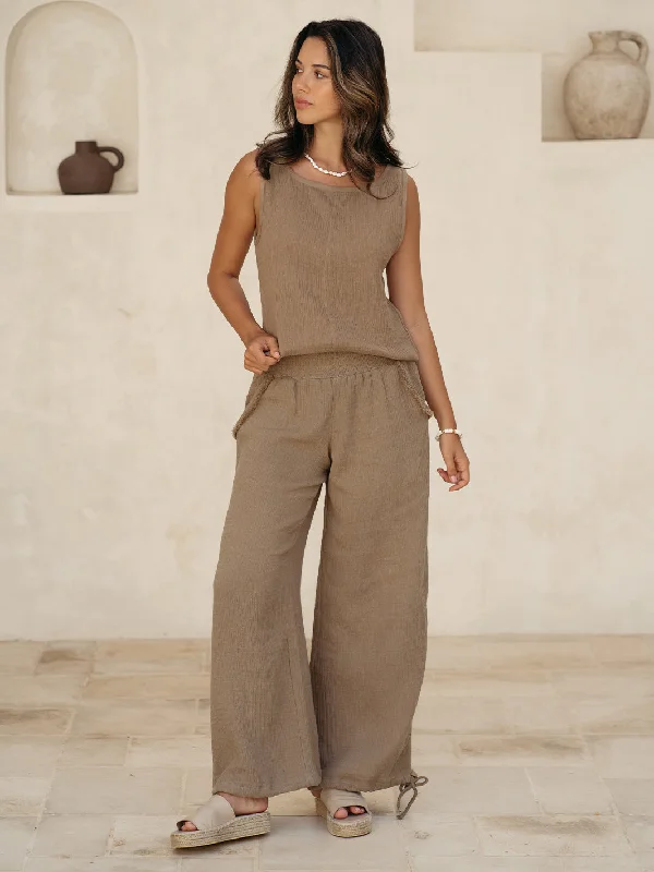 Malaya Hemp Organic Cotton Pants Cinnamon