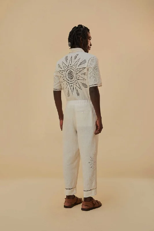 Off-White Maxi Sunset Richelieu Embroidered Pants