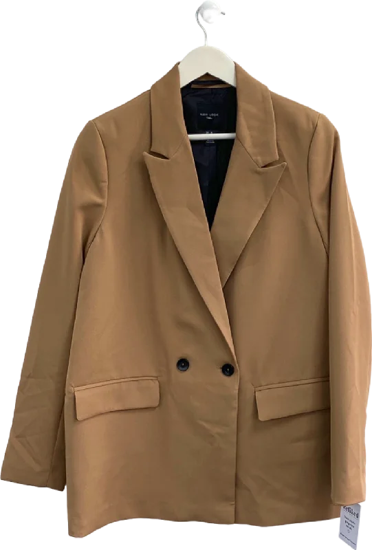 New Look Camel Double-Breasted Blazer Tall UK 10