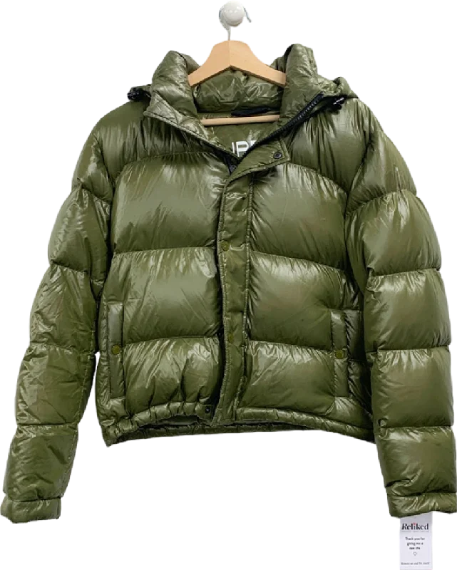 Superdry Khaki The Superpuff Hooded Jacket UK S