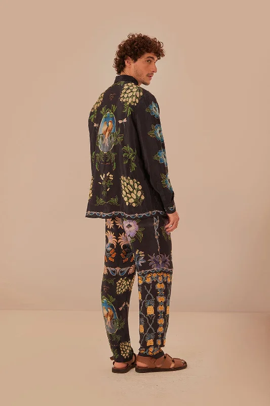 Black Winter Garden Pants